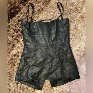 Vegan leather Blouse